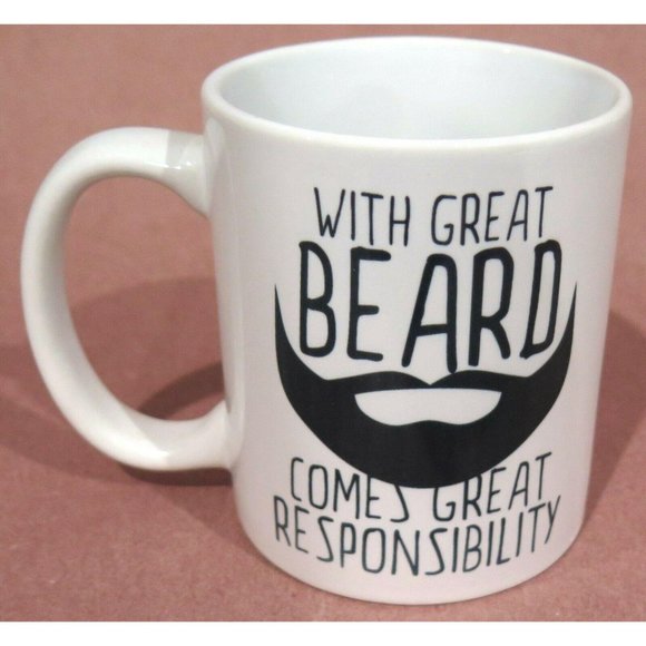 WITH GREAT BEARD COMES GREAT RESPONSIBILITY Coffee Cup Mug by Inkjet - Picture 2 of 8